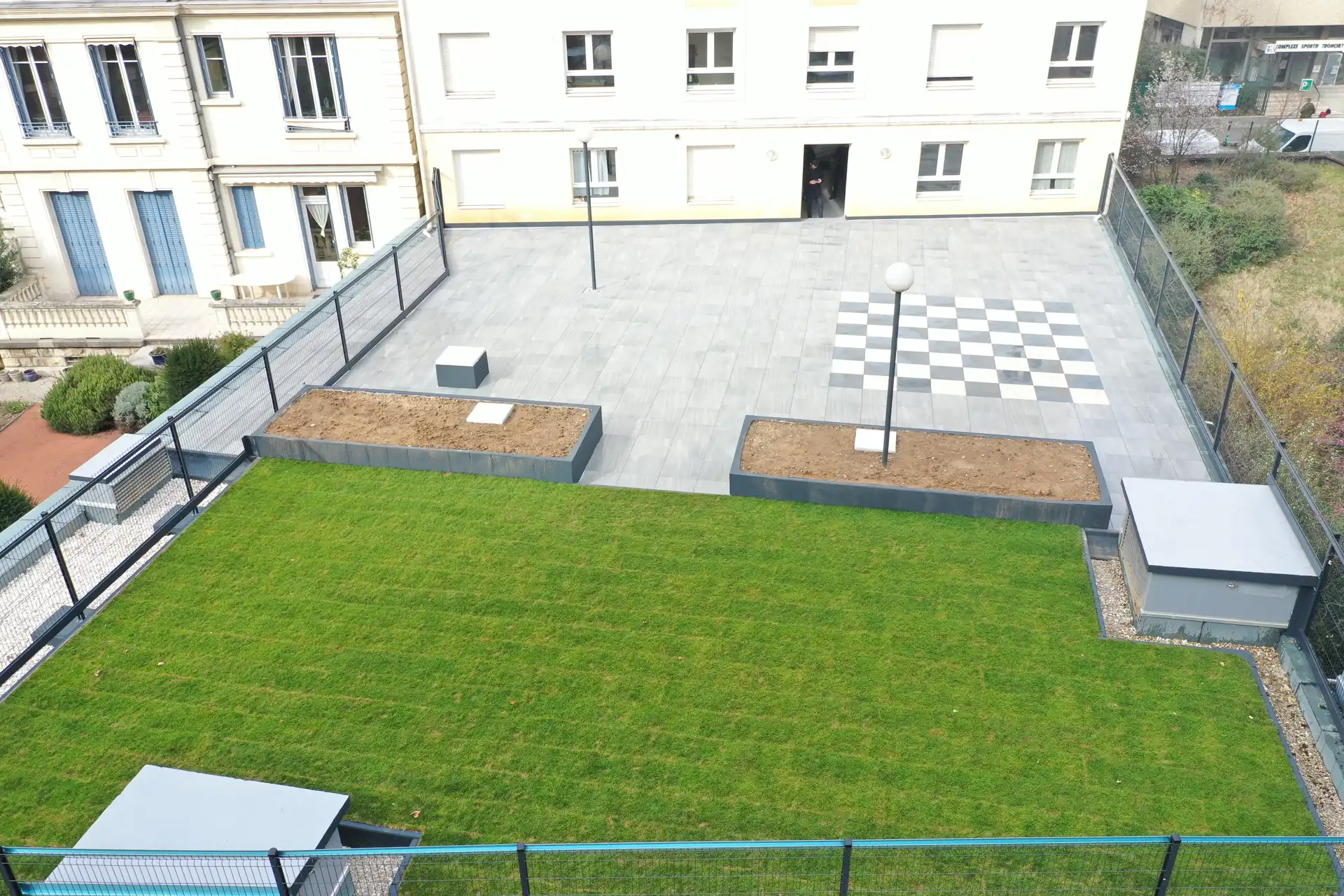 Vue de haut de l'étanchéité effectuée sur cette toiture