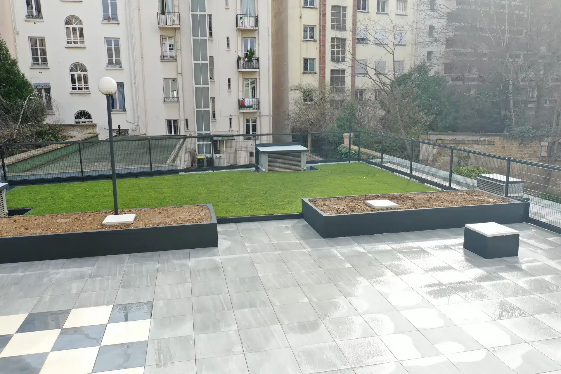 Vue de l'ensemble Étanchéité de la résidence La Cartésienne à Villeurbanne